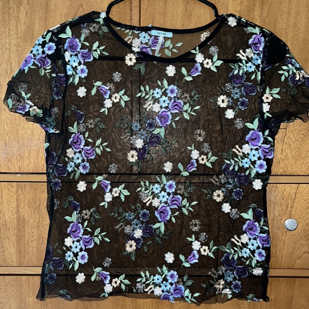 Mesh Floral Top